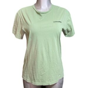 Patagonia Slim Fit T-Shirt 100% Organic Cotton Medium Green Crew Neck Athleisure